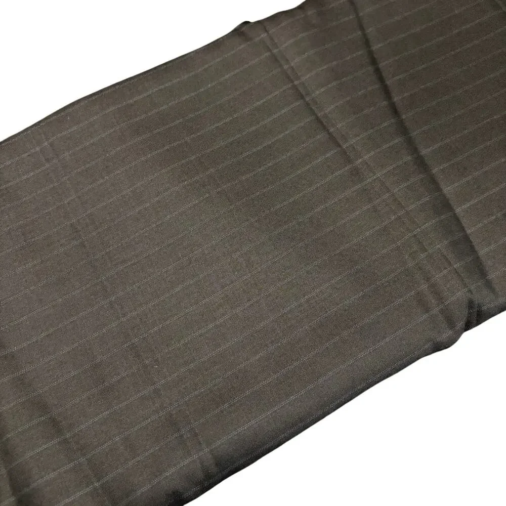 English Wool Fabric Black Blue Pinstripe Suiting 60